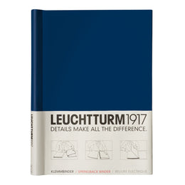 LEUCHTTURM1917 Springback Binder Peka (A4) Capacity: 150 Pages Maximum - Navy Blue