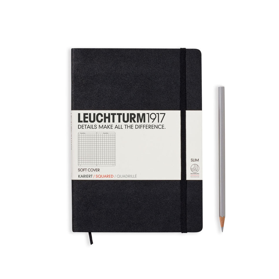 LEUCHTTURM1917 SC Notebook, Medium (A5), 123 p., Squared - Black