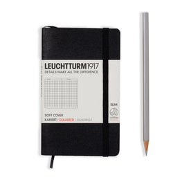 LEUCHTTURM1917 SC Notebook Pocket, 123 p., Squared - Black