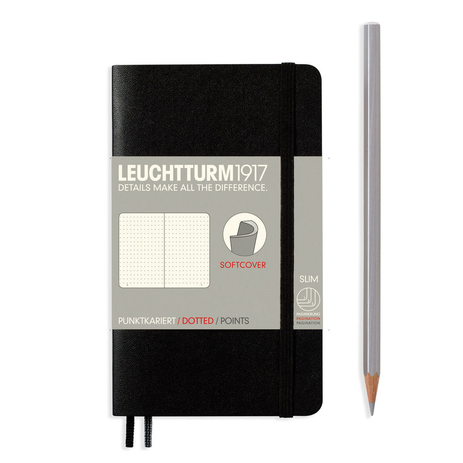 LEUCHTTURM1917 SC Notebook Pocket (A6), 123 p., Dotted - Black