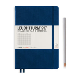 LEUCHTTURM1917 HC Notebook, Medium (A5), 251 p., Squared - Navy Blue