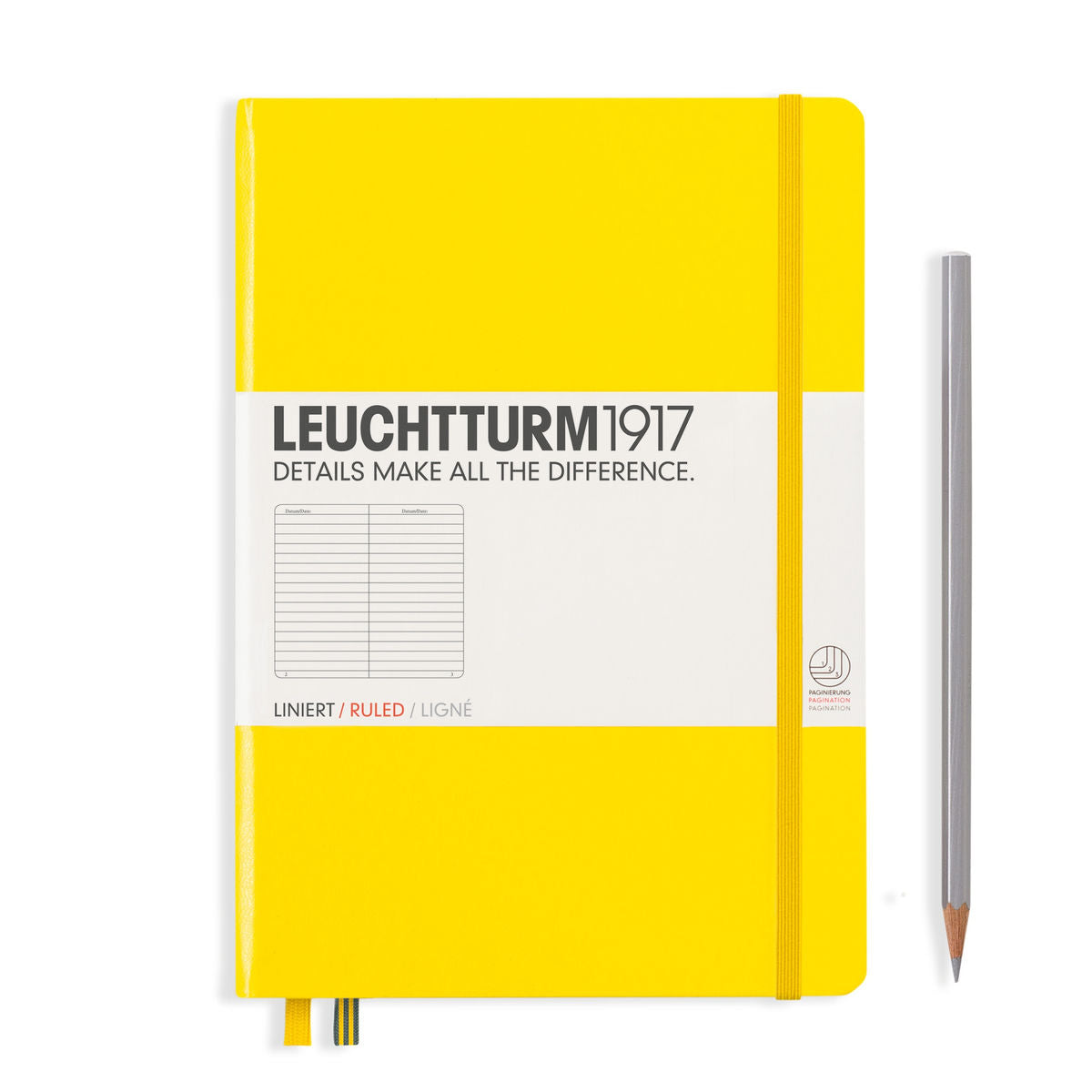 LEUCHTTURM1917 HC Notebook, Medium (A5), 251 p., Ruled - Lemon