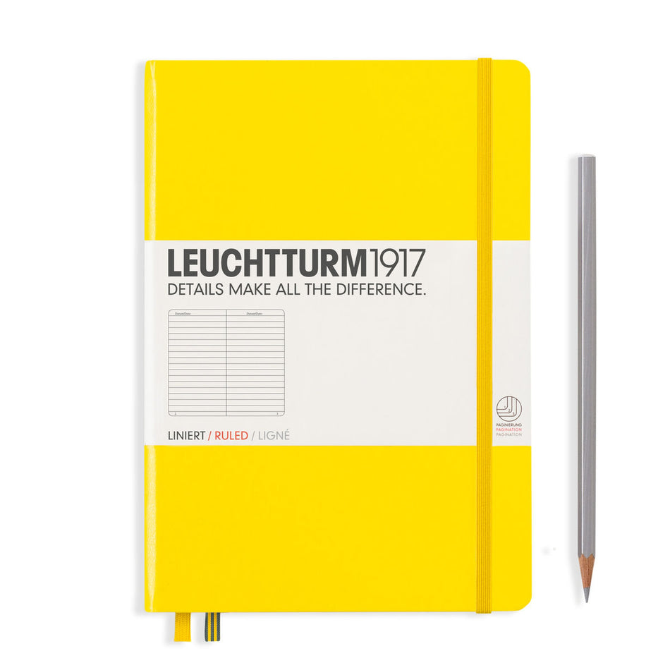 LEUCHTTURM1917 HC Notebook, Medium (A5), 251 p., Ruled - Lemon