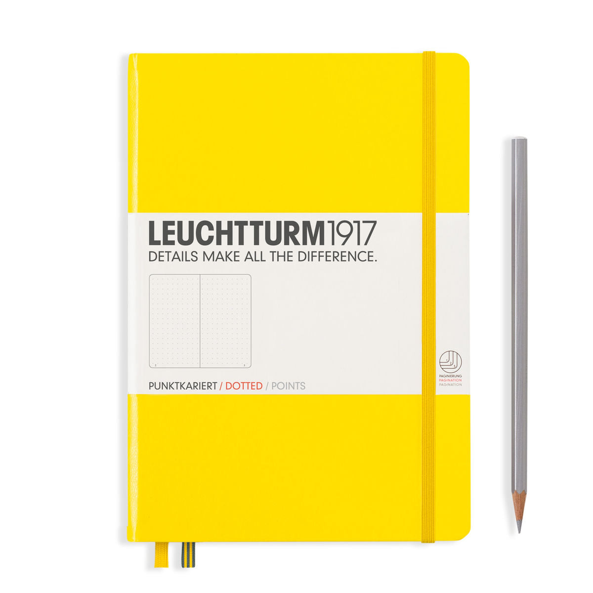 LEUCHTTURM1917 HC Notebook, Medium (A5), 251 p., Dotted - Lemon