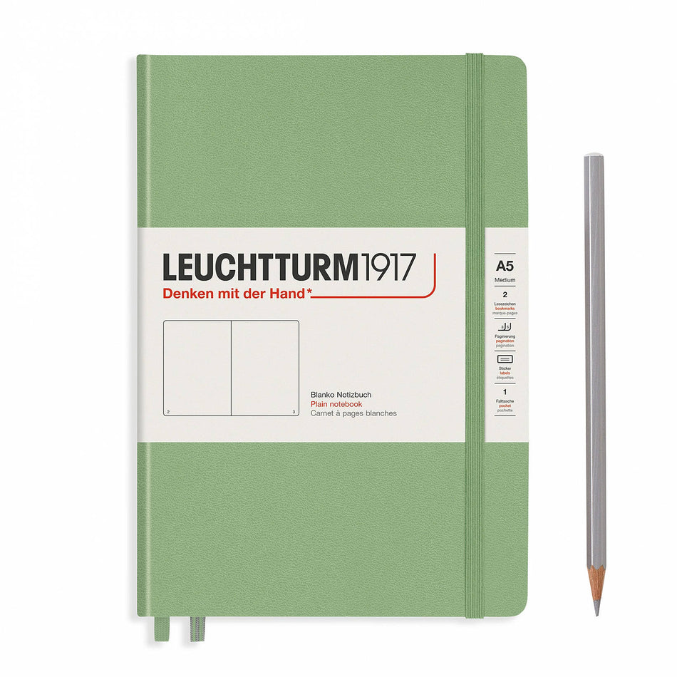 LEUCHTTURM1917 HC Notebook, Medium (A5), 251 p., Plain - Sage