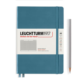 LEUCHTTURM1917 Notebook Hardcover Medium (A5), 251 pages, Squared - Stone Blue