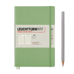 LEUCHTTURM1917 Notebook Softcover Paperback (B6+), 123 pages, Lined - Sage Green