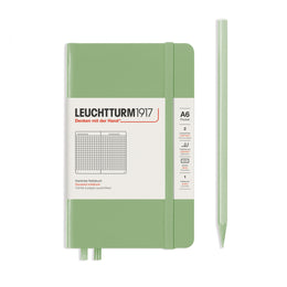 LEUCHTTURM1917 Notebook Hardcover Pocket (A6), 187 pages, Squared - Sage Green