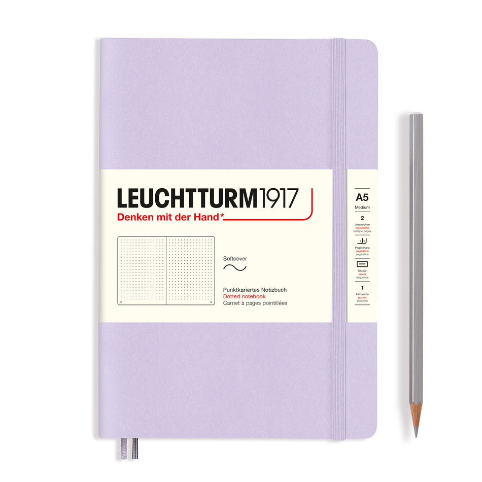 LEUCHTTURM1917 Notebook Softcover Medium (A5), 123 pages, Dotted - Lilac