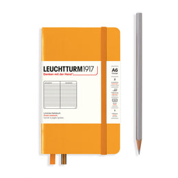 LEUCHTTURM1917 Notebook Hardcover Pocket (A6), 187 pages, Ruled - Rising Sun Yellow
