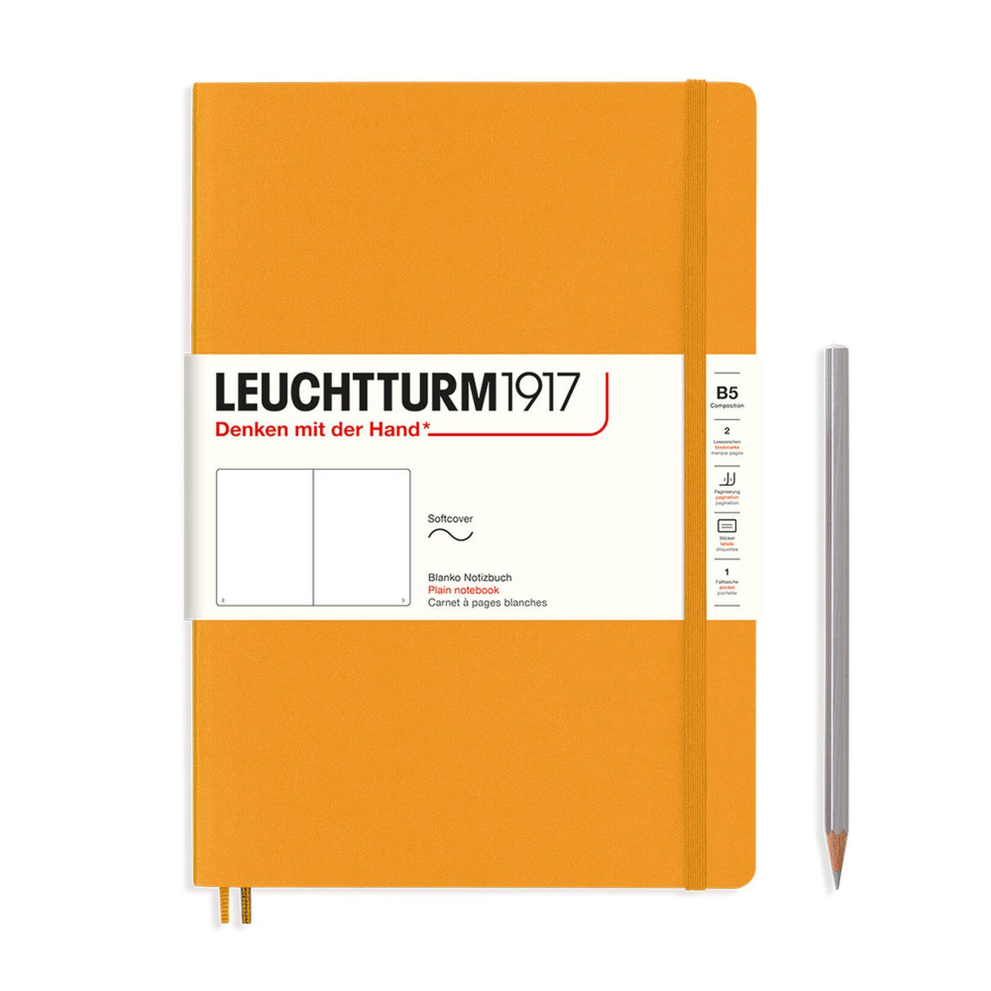 LEUCHTTURM1917 Notebook Composition (B5) Plain, Softcover, 123 Numbered pages - Rising Sun