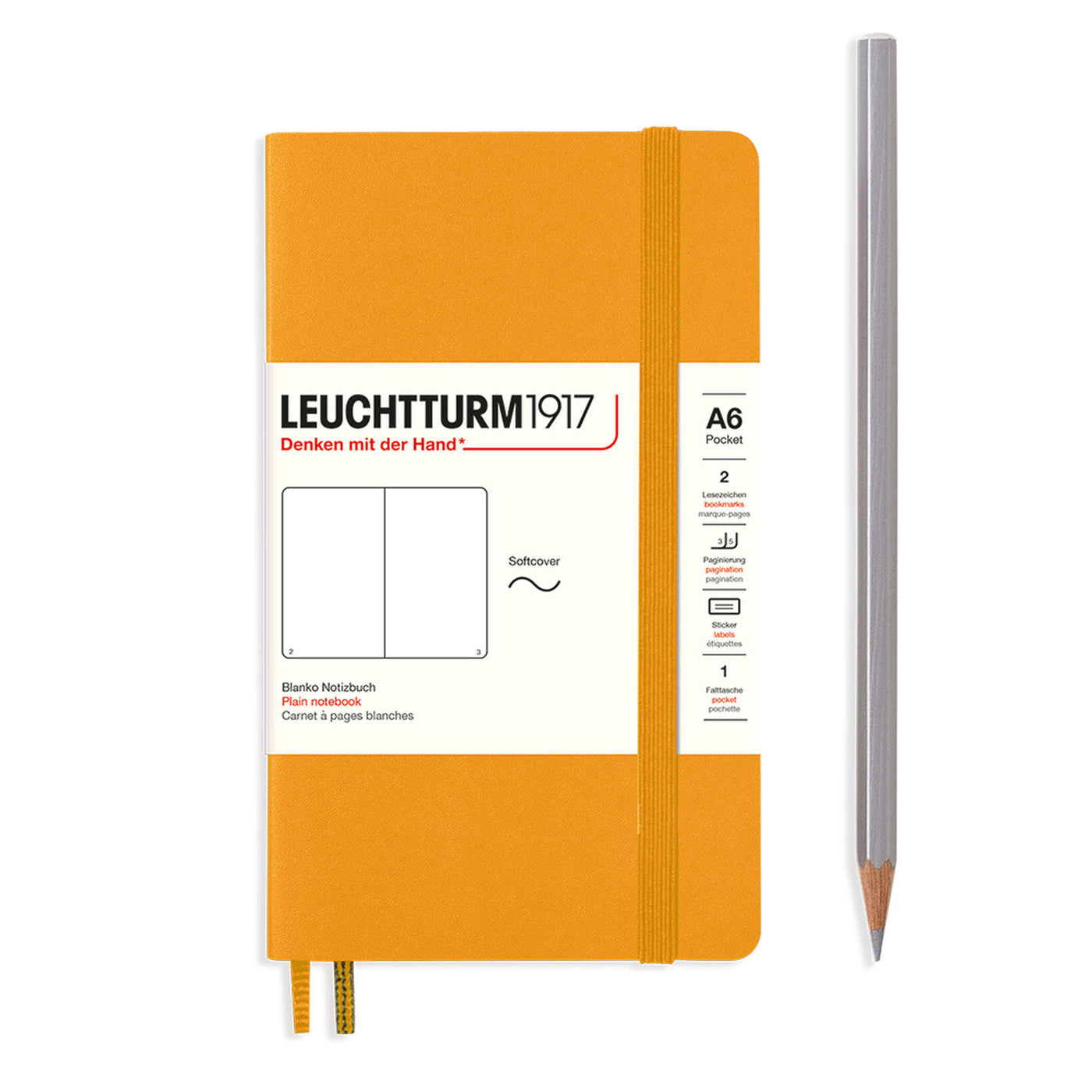 LEUCHTTURM1917 Notebook SC Pocket (A6), 123 pages, Plain - Rising Sun