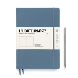 LEUCHTTURM1917 Notebook Hardcover composition (B5), 219 Numbered pages, Plain - Stone Blue