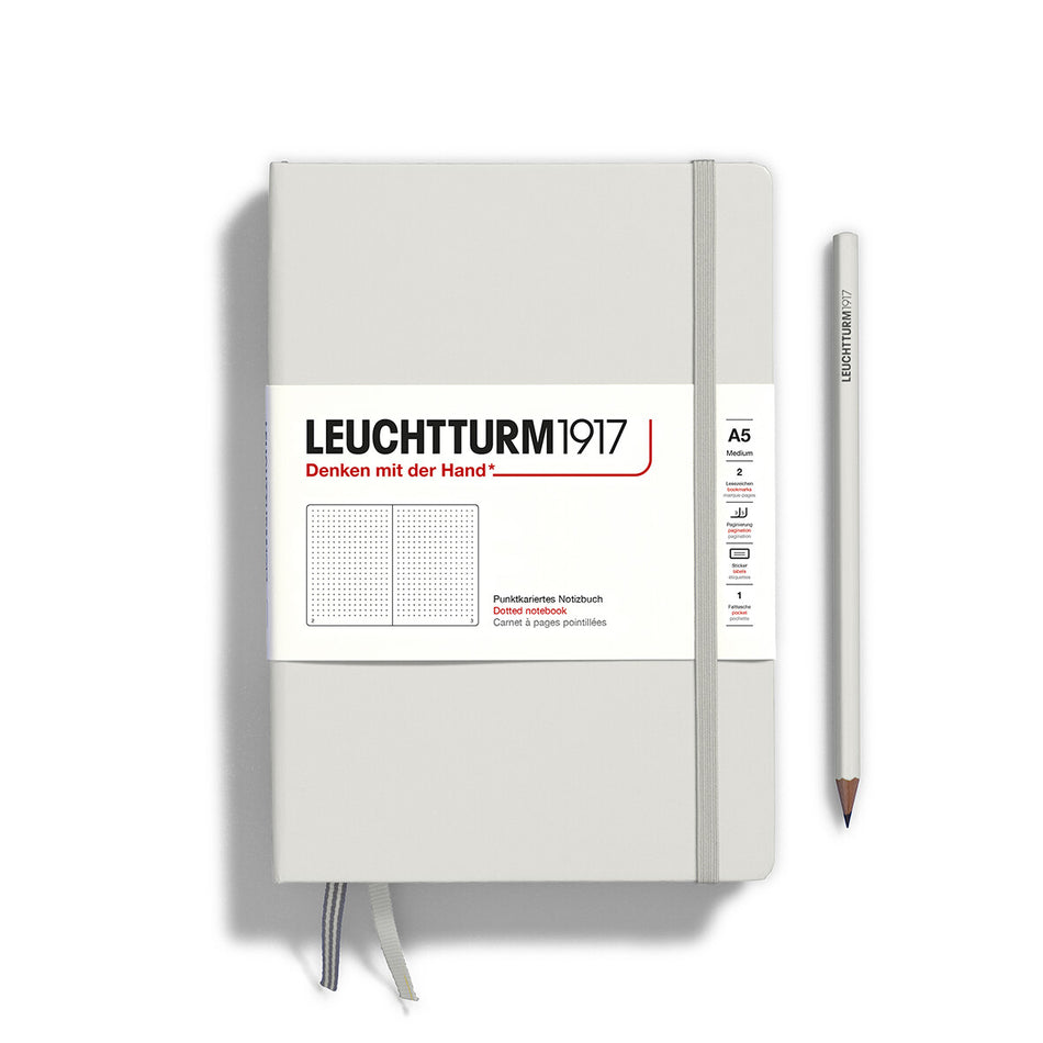 LEUCHTTURM1917 HC Notebook, Medium (A5), 251 p., Dotted - Light Gray