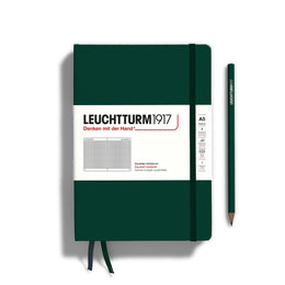 LEUCHTTURM1917 Notebook Hardcover Medium (A5), 251 pages, Squared - Forest Green