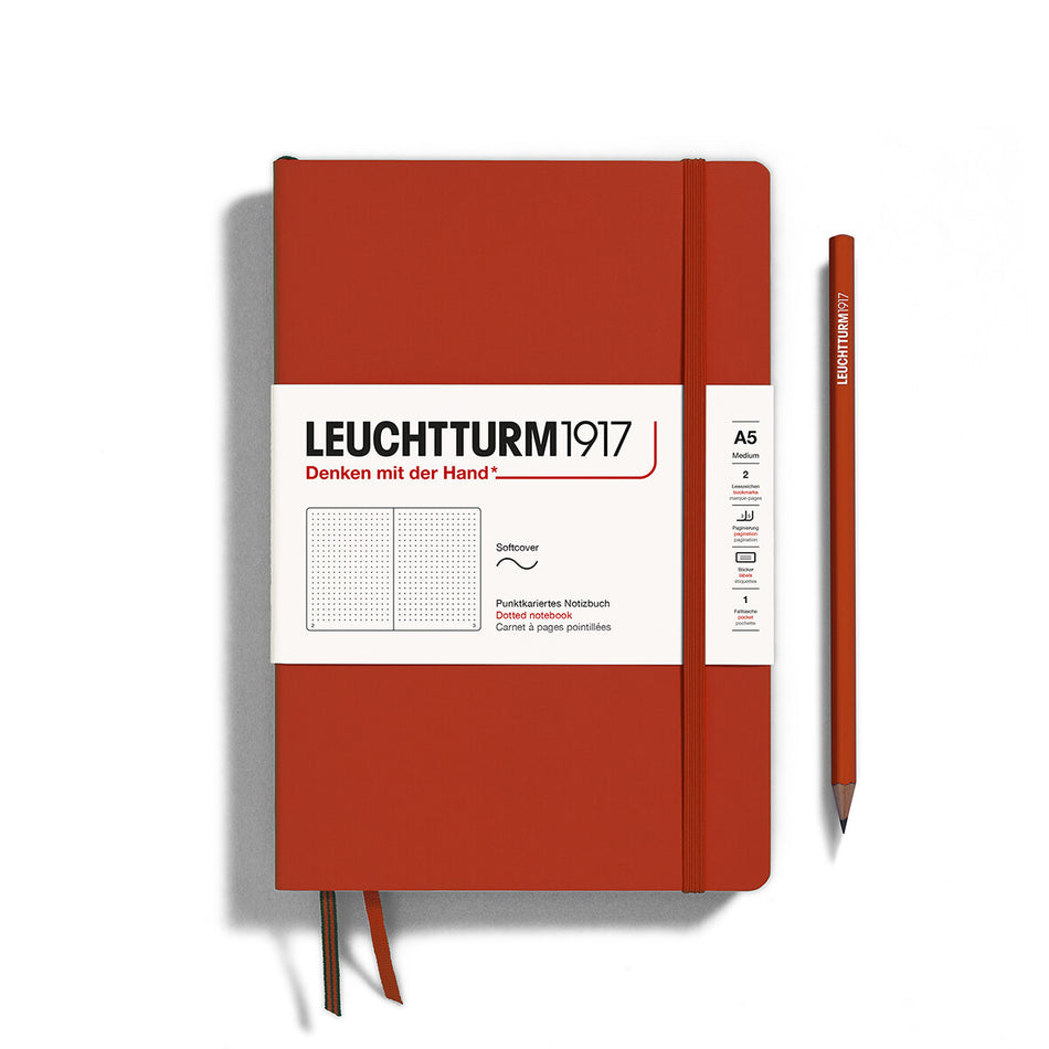 LEUCHTTURM1917 SC Notebook, Medium (A5), 123 p., Dotted - Fox Red