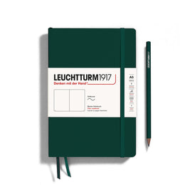 LEUCHTTURM1917 Notebook Softcover Medium (A5), 123 pages, Plain - Forest Green