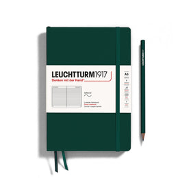 LEUCHTTURM1917 Notebook Softcover Medium (A5), 123 pages, Ruled - Forest Green