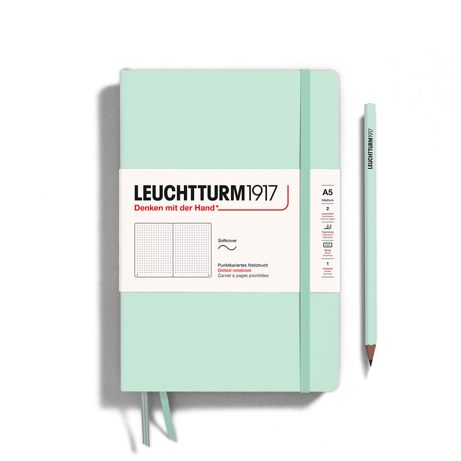 LEUCHTTURM1917 SC Notebook, Medium (A5), 123 p., Dotted - Mint Green