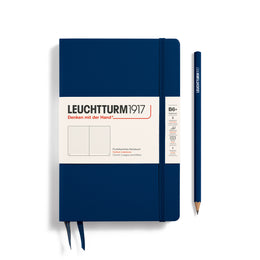 LEUCHTTURM1917 Notebook Hardcover Paperback (B6+), Dotted, 123 pages - Navy Blue