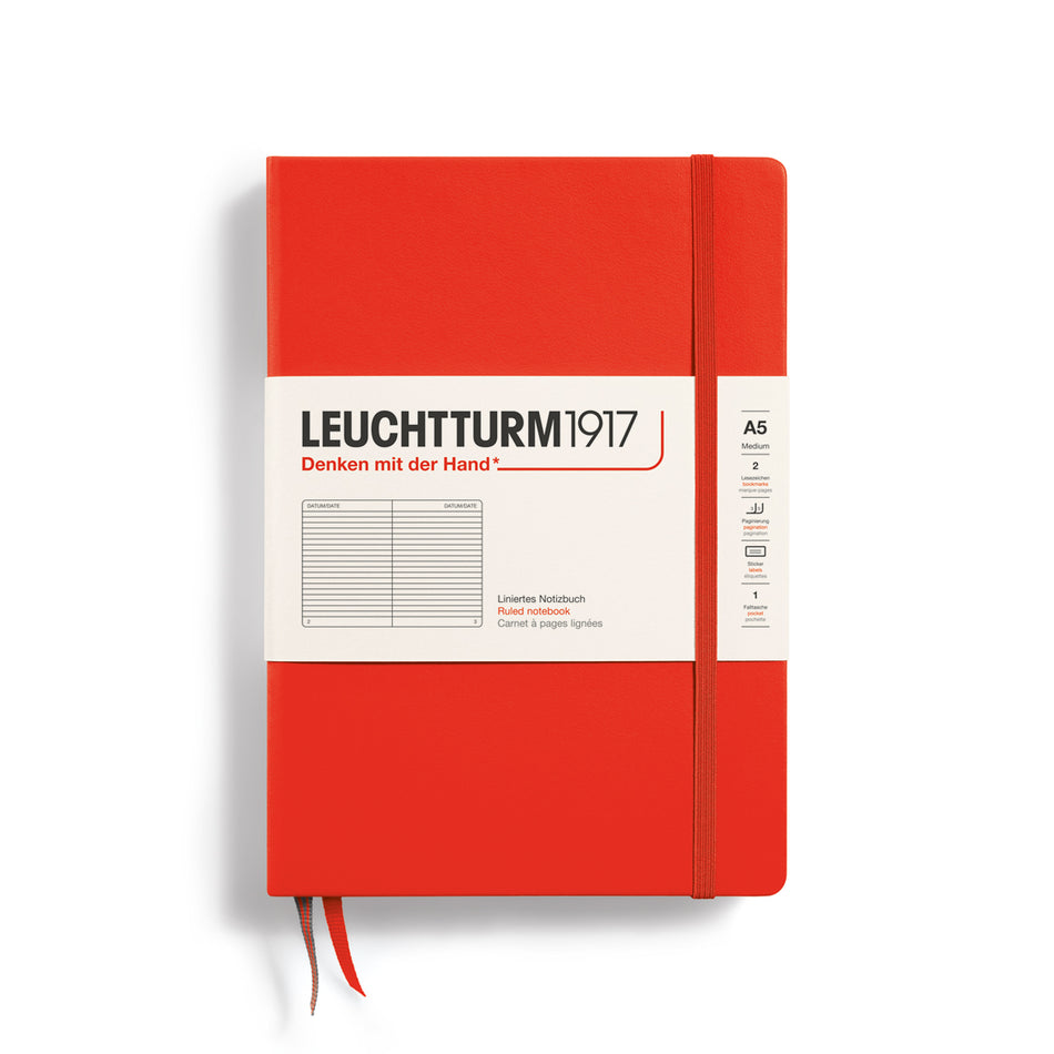 LEUCHTTURM1917 HC Notebook, Medium (A5), 251 p., Ruled - Lobster