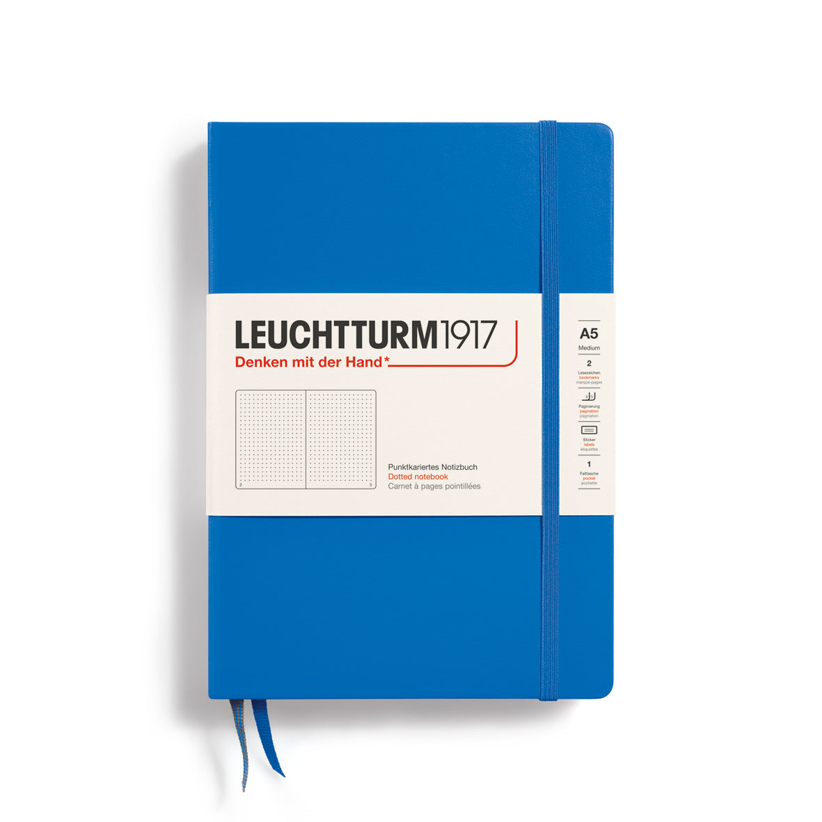 LEUCHTTURM1917 Notebook Hardcover Medium (A5), 251 Pages, Dotted - Sky Blue