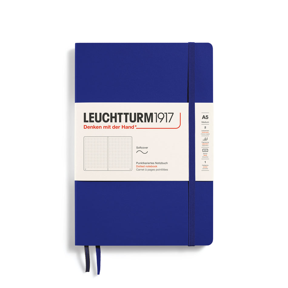 LEUCHTTURM1917 SC Notebook, Medium (A5), 123 p., Dotted - Ink Blue