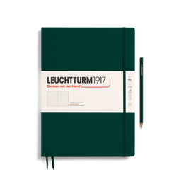 LEUCHTTURM1917 Notebook Hardcover Master Slim (A4+), Dotted, 123 pages - Forest Green