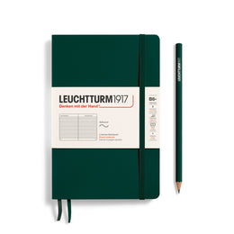 LEUCHTTURM1917 Notebook Softcover Paperback (B6+), Ruled, 123 pages - Forest Green