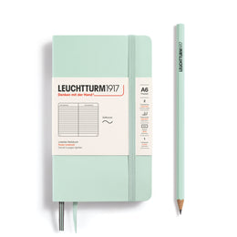 LEUCHTTURM1917 Notebook Softcover Pocket (A6), Ruled, 123 pages, Mint Green