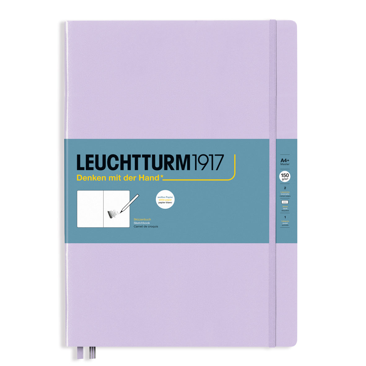 LEUCHTTURM1917 Sketchbook, Master (A4+), Hardcover, Plain, 112 pages(150gsm) - Lilac
