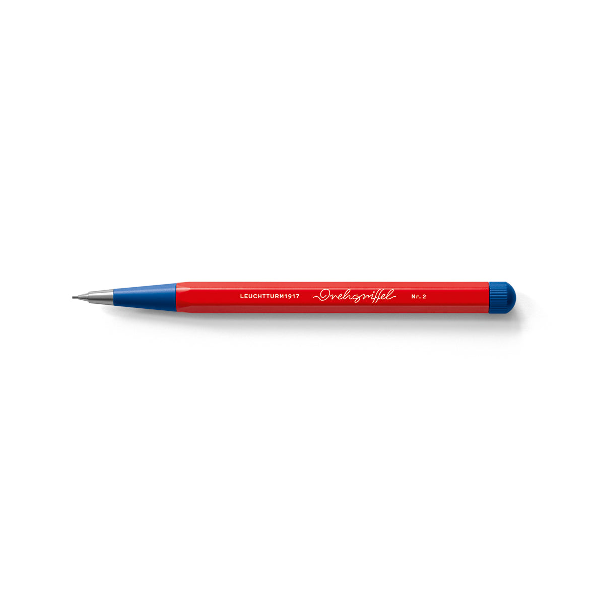 LEUCHTTURM1917 Drehgriffel Nr. 2, Mechanical Pencil, HB Graphite (0.7mm), Red with Royal Blue