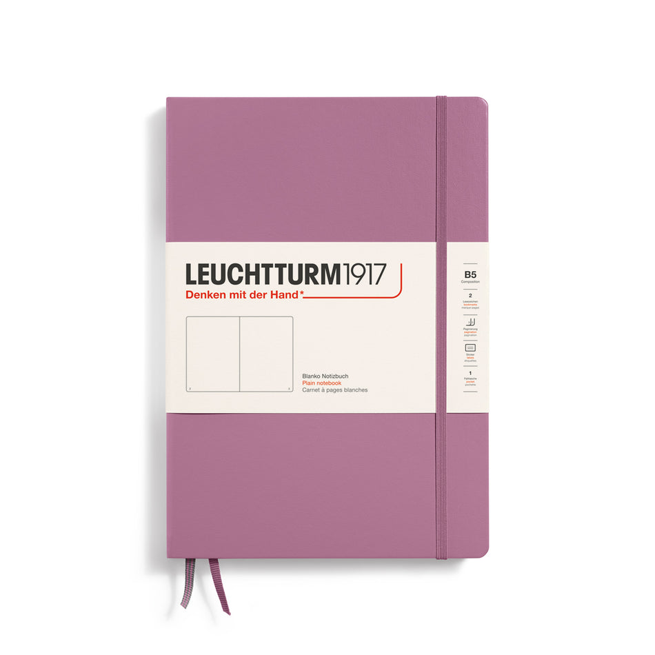 LEUCHTTURM1917 Notebook Composition (B5), HC, 219 pages, Plain- Dusty Rose Pink