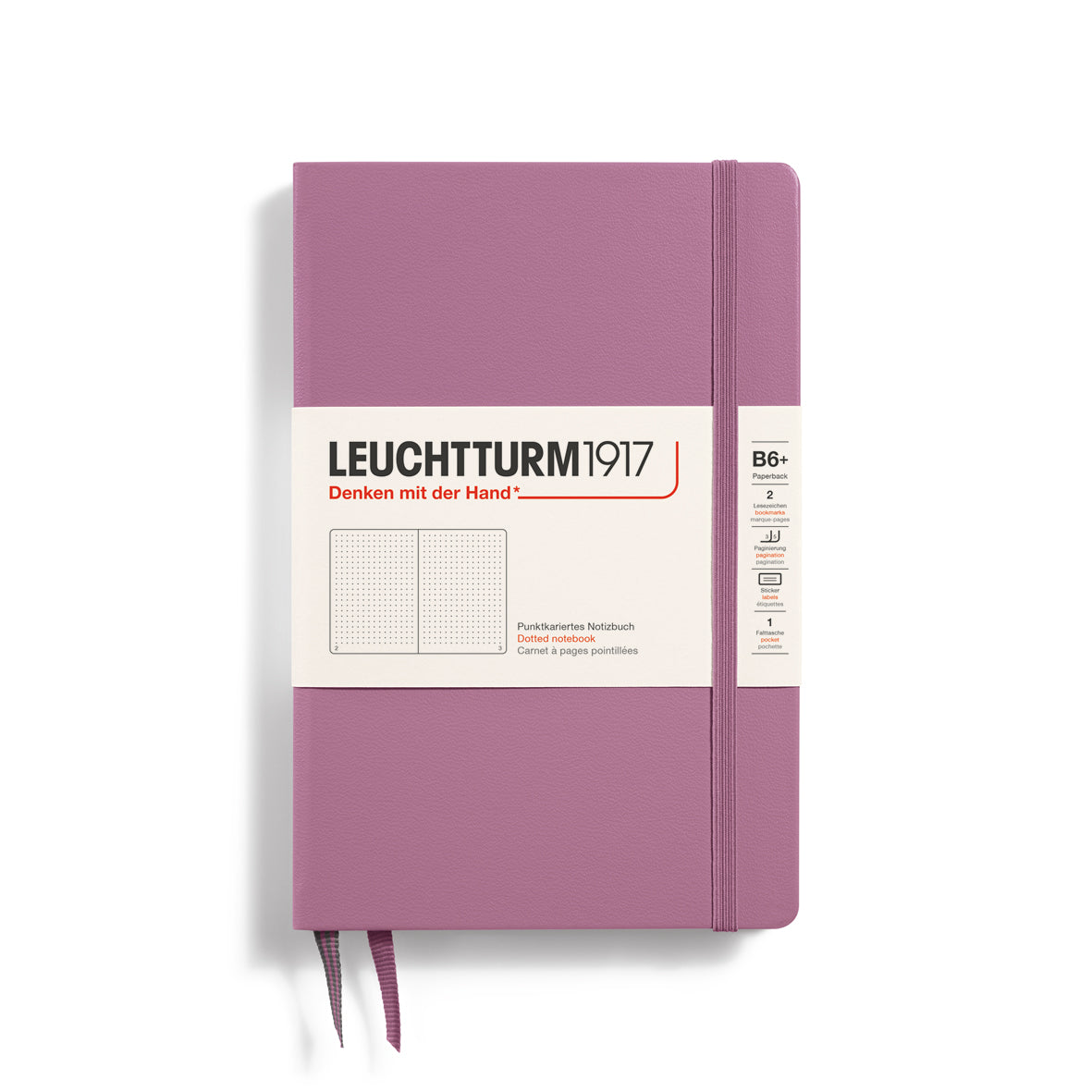 LEUCHTTURM1917 Notebook HC Paperback (B6+), Hardcover, 219 pages, dotted - Dusty Rose