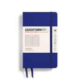 LEUCHTTURM1917 Notebook Hardcover Pocket (A6), 187 Pages, ruled - Ink Blue