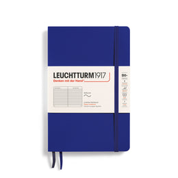LEUCHTTURM1917 Notebook Paperback (B6+) ruled, Softcover, 123 Numbered Pages - Ink Blue