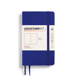 LEUCHTTURM1917 Notebook Softcover Pocket (A6), Plain, 123 pages - Ink Blue