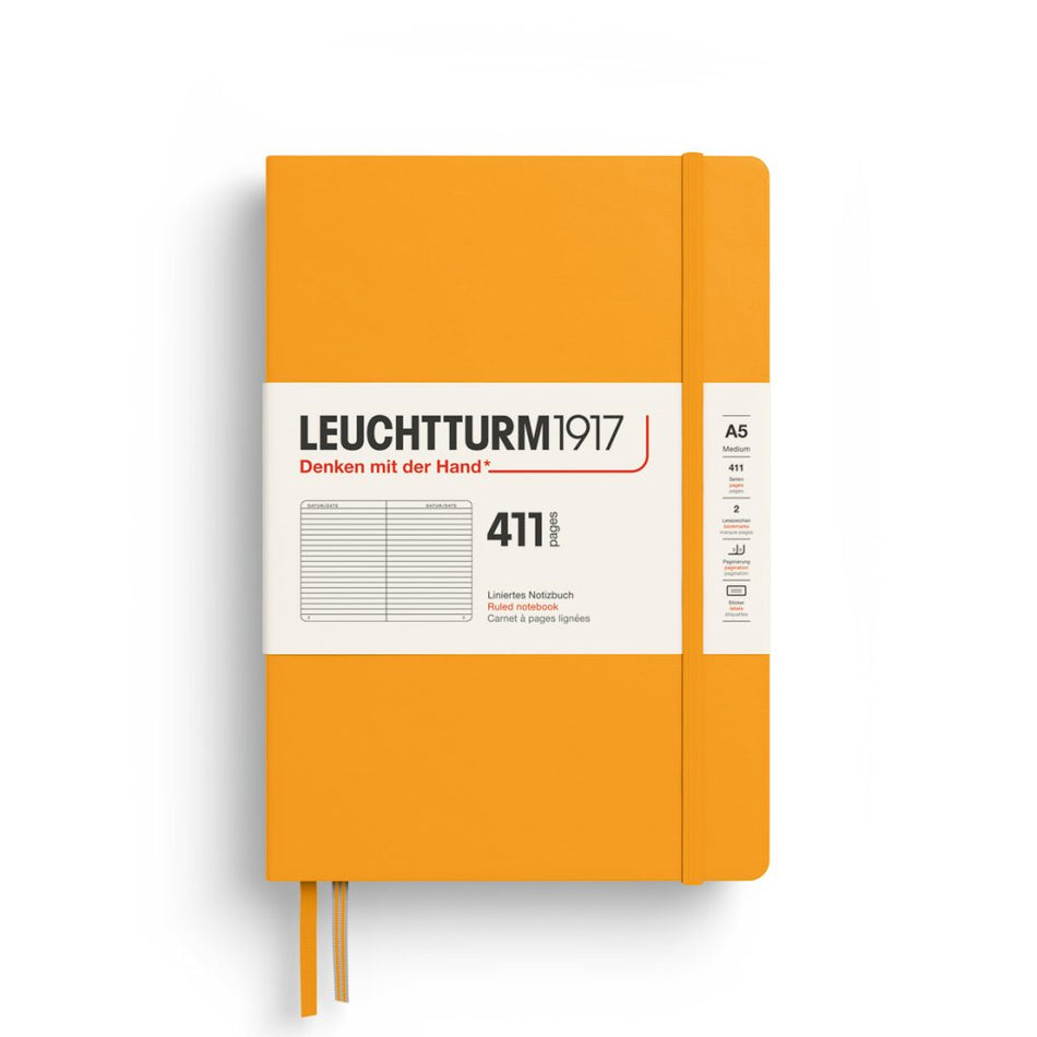 LEUCHTTURM1917 Notebook Medium (A5) HC, 411 Numbered pages, Ruled - Rising Sun