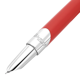 S.T. Dupont Defi Millennium Fountain Pen - Matte Red/Silver