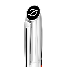 S.T. Dupont Defi Millennium Fountain Pen - Matte Red/Silver