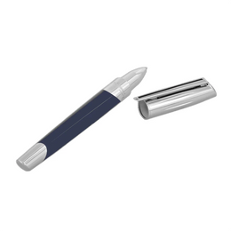 S.T. Dupont Defi Millennium Silver And Navy Blue Rollerball Pen
