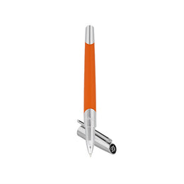 S.T. Dupont Defi Millenium Silver And Matte Orange Rollerball Pen