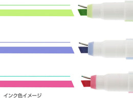 Sun-Star Ninipie Pen and Marker (Set of 3) - Green/Blue/Pink