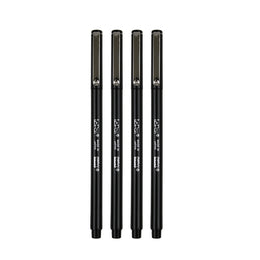 Le Pen Fine Felt Tip Marker Set - Black Set (4 Piece)