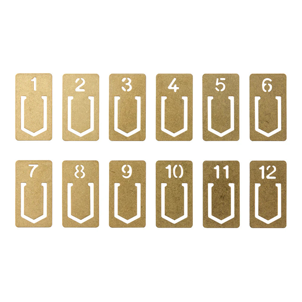 TRAVELER'S CO. refill - Brass Number Clip