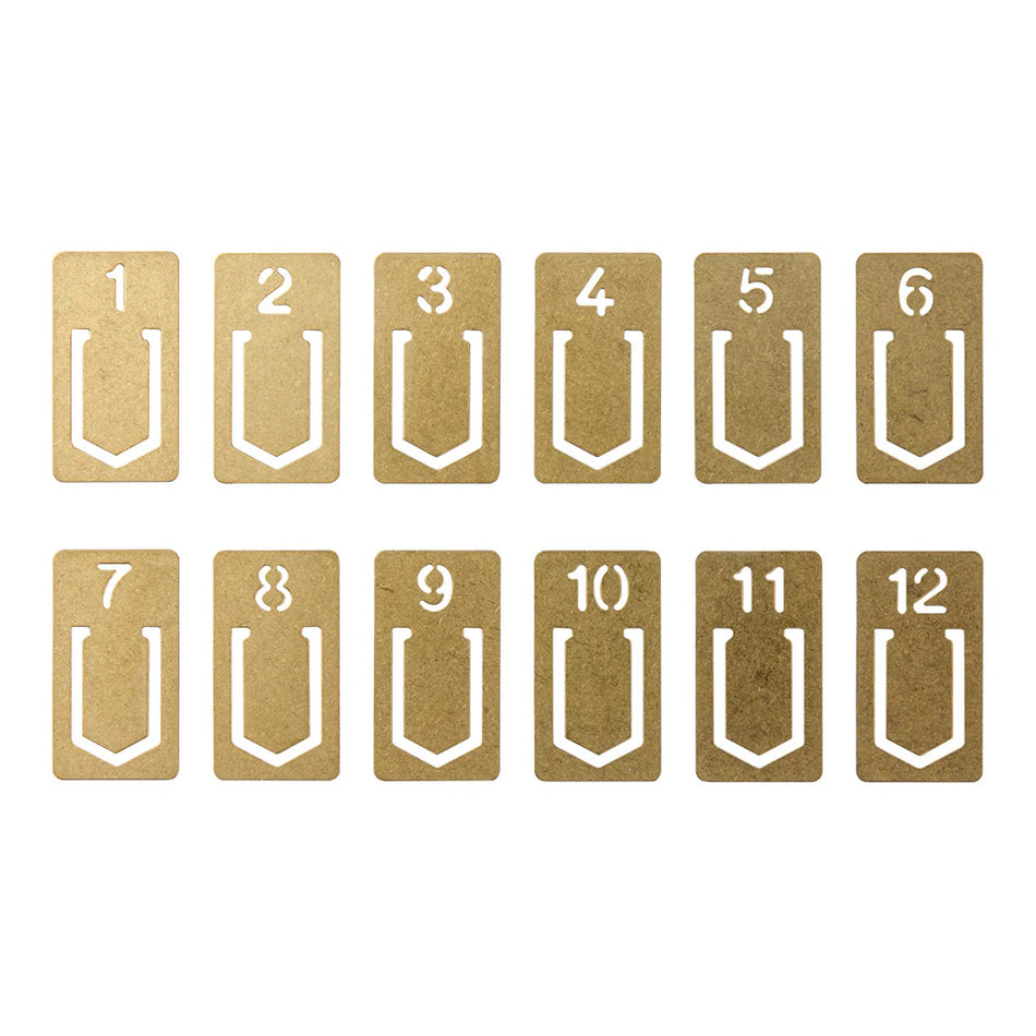 TRAVELER'S CO. refill - Brass Number Clip