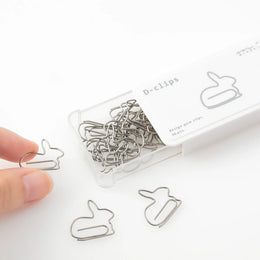 Midori D-clips Paper Clips - Rabbit