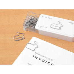 Midori D-clips Paper Clips - Rabbit