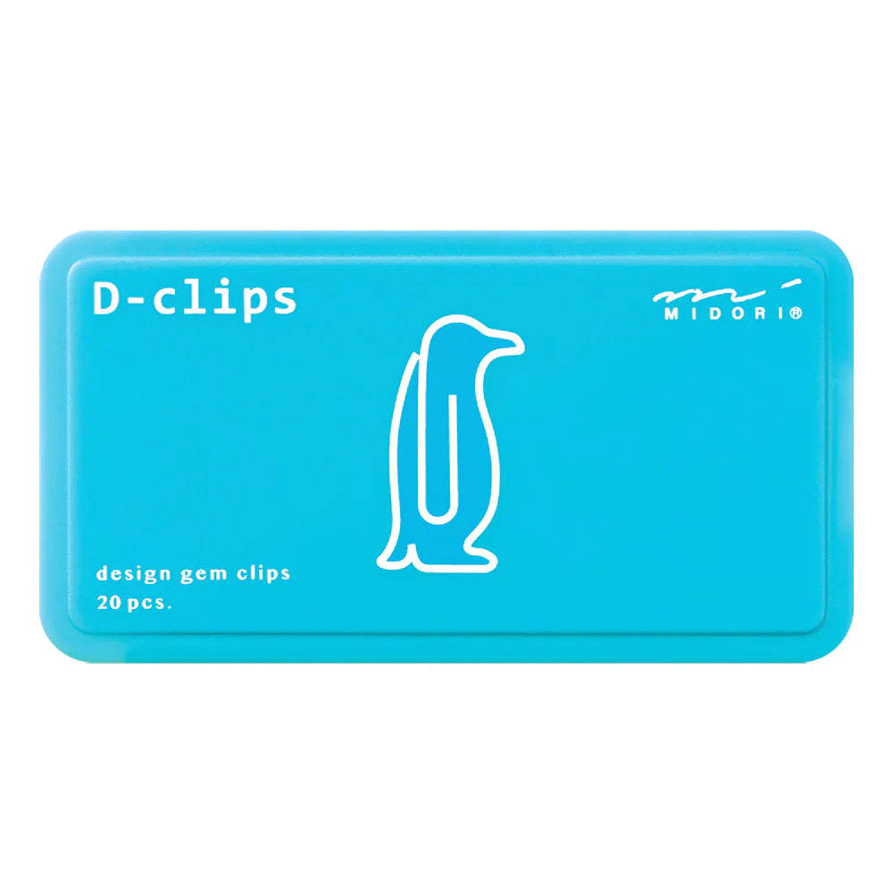 Midori D-clips Paper Clips - Penguin
