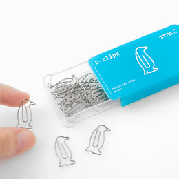 Midori D-clips Paper Clips - Penguin